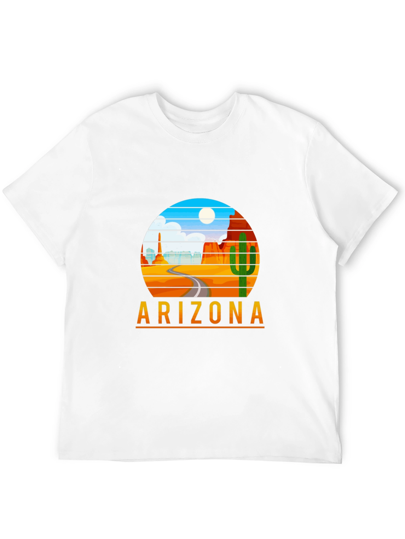 Arizona Desert Scene Graphic Tee - Retro Style