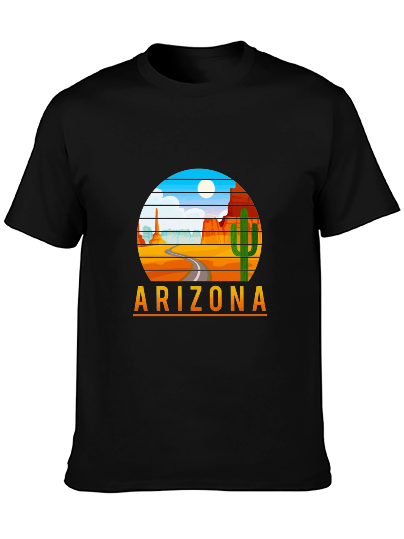Arizona Desert Scene Graphic Tee - Retro Style