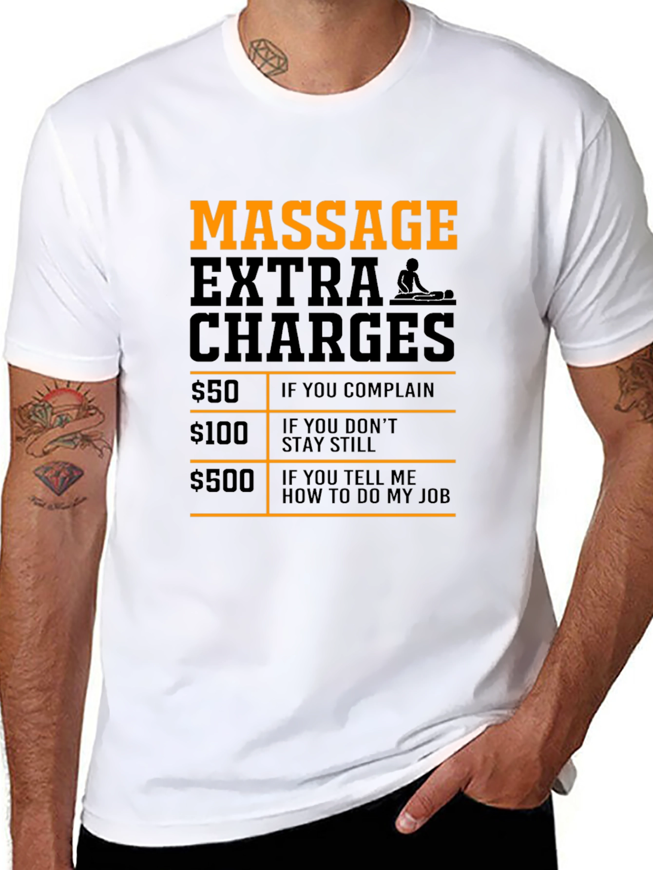 Funny Massage Therapist Extra Charges T-Shirt