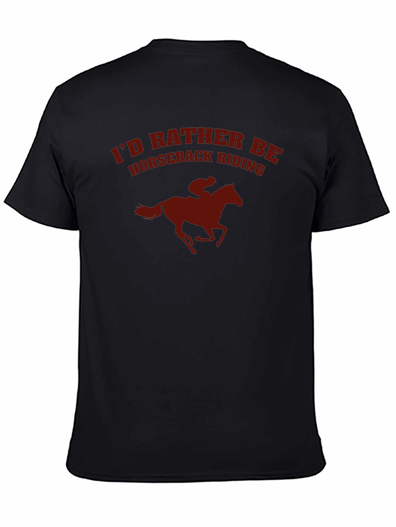Horseback Riding Graphic T-Shirt - Black Cotton Tee
