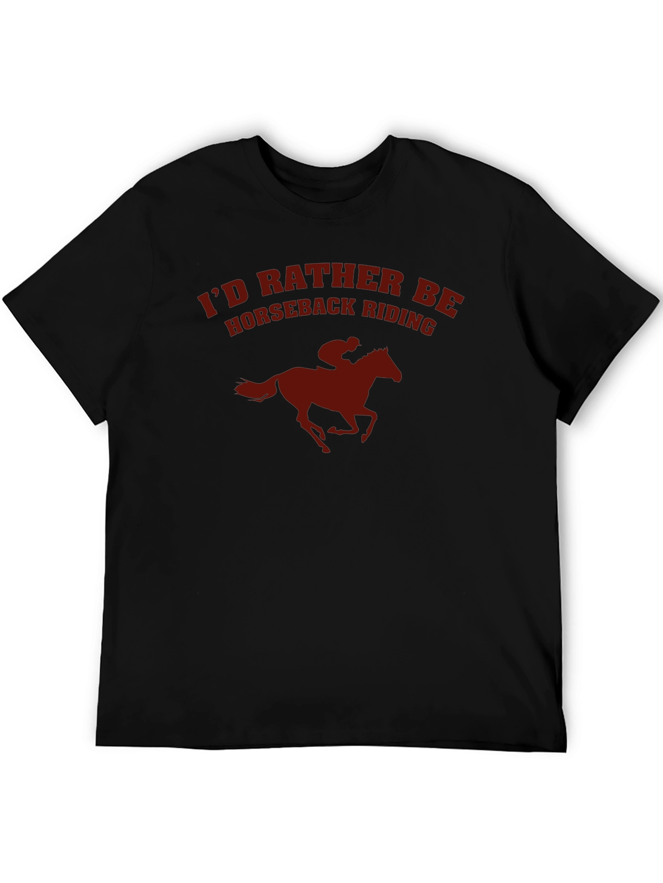 Horseback Riding Graphic T-Shirt - Black Cotton Tee