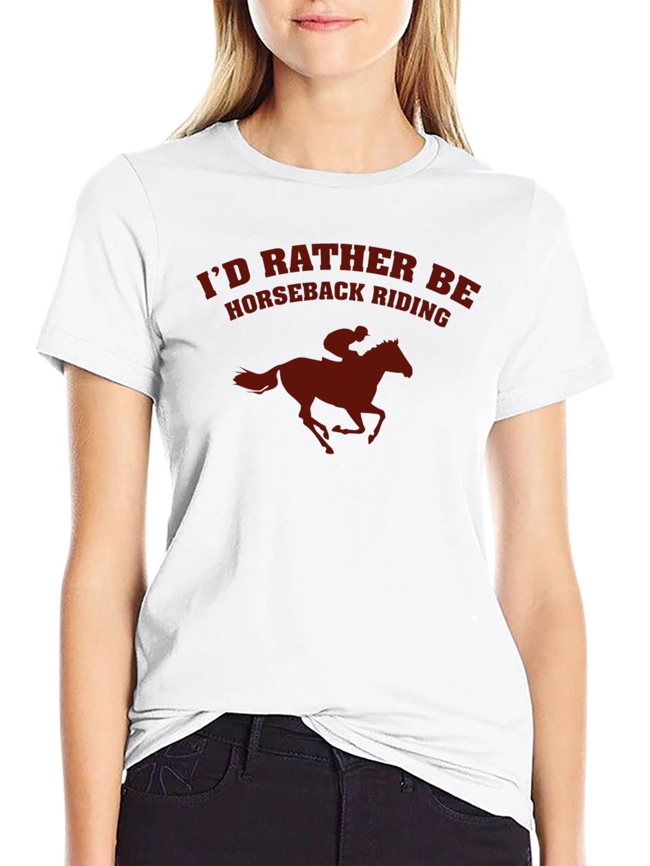Horseback Riding Graphic T-Shirt - Black Cotton Tee