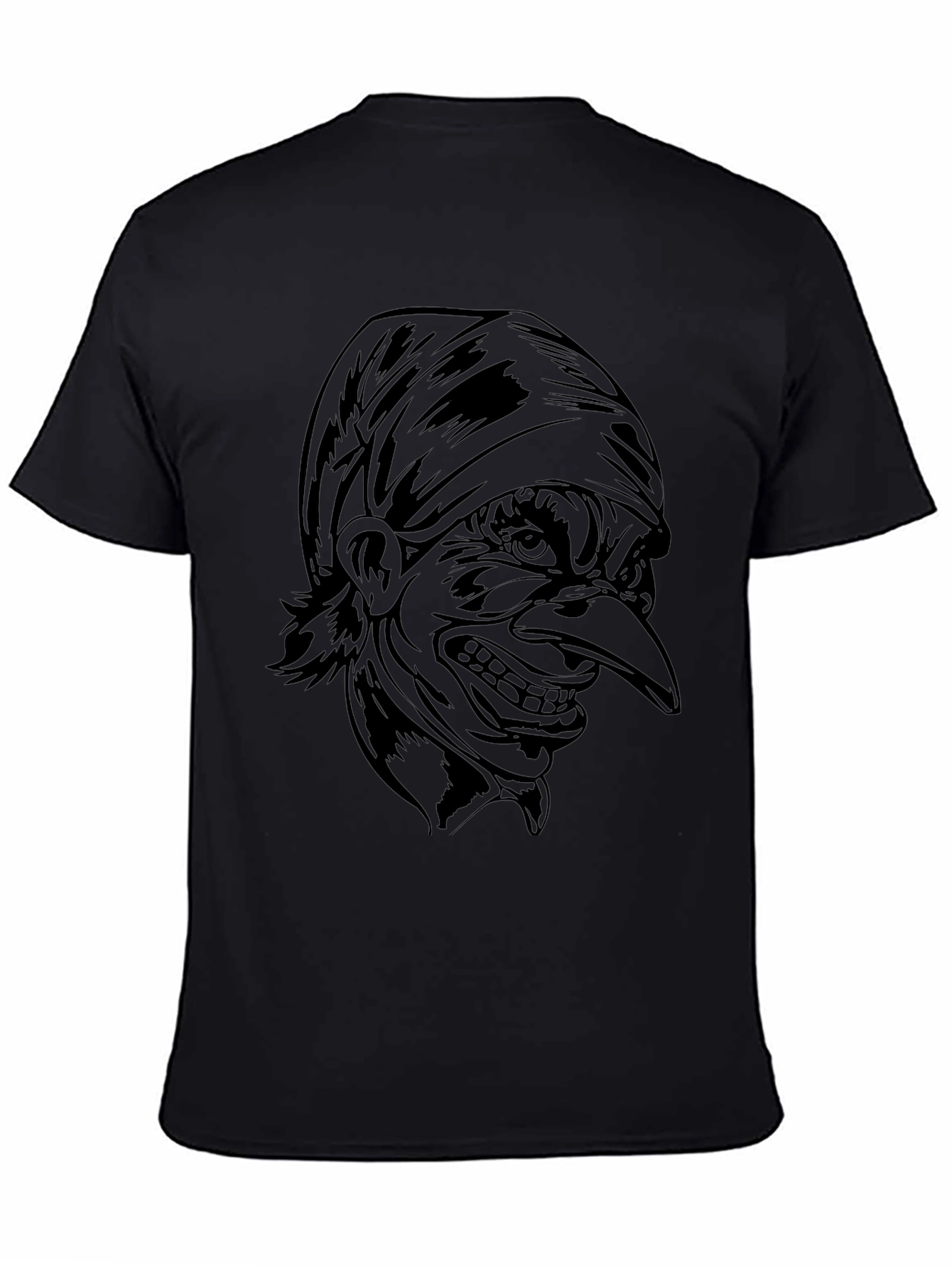 Mens Black Graphic T-Shirt - Goblin Design