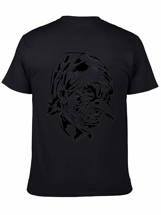 Mens Black Graphic T-Shirt - Goblin Design