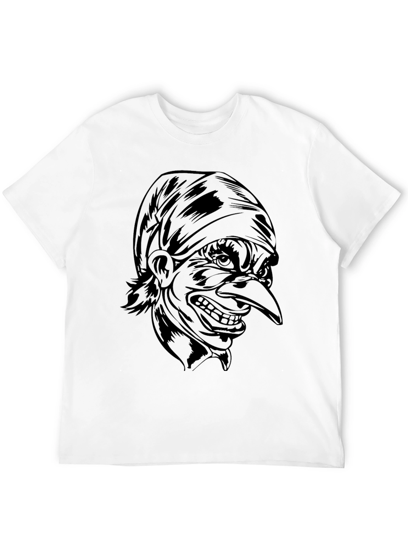 Mens Black Graphic T-Shirt - Goblin Design