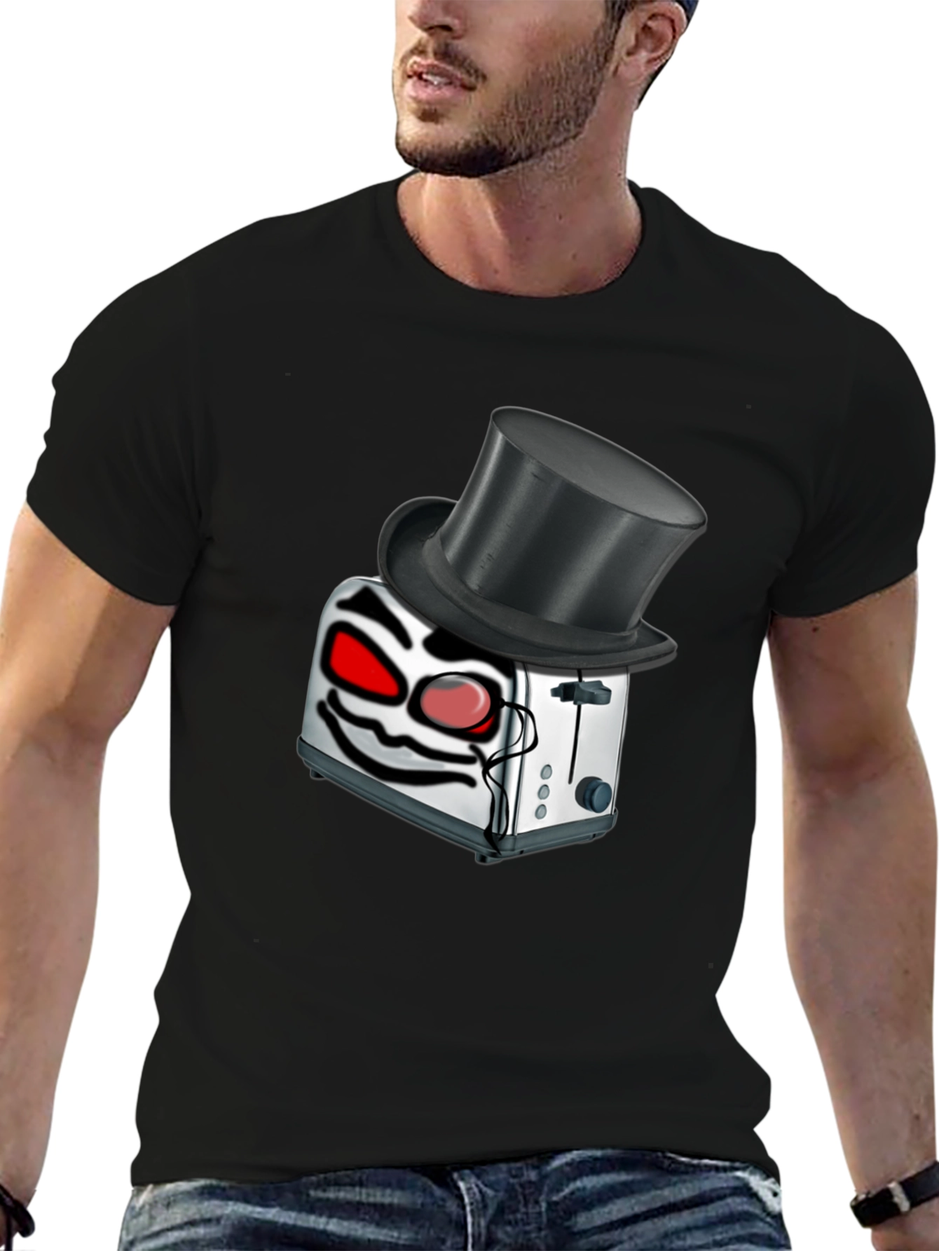 Toaster with Hat Graphic Tee