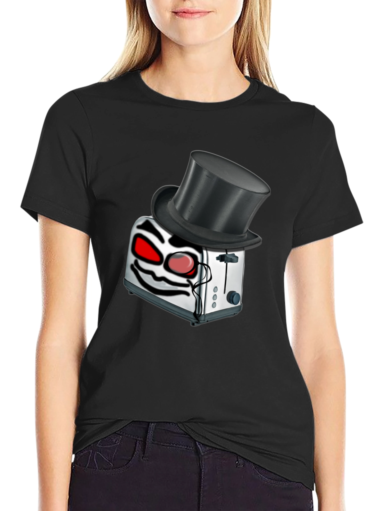 Toaster with Hat Graphic Tee