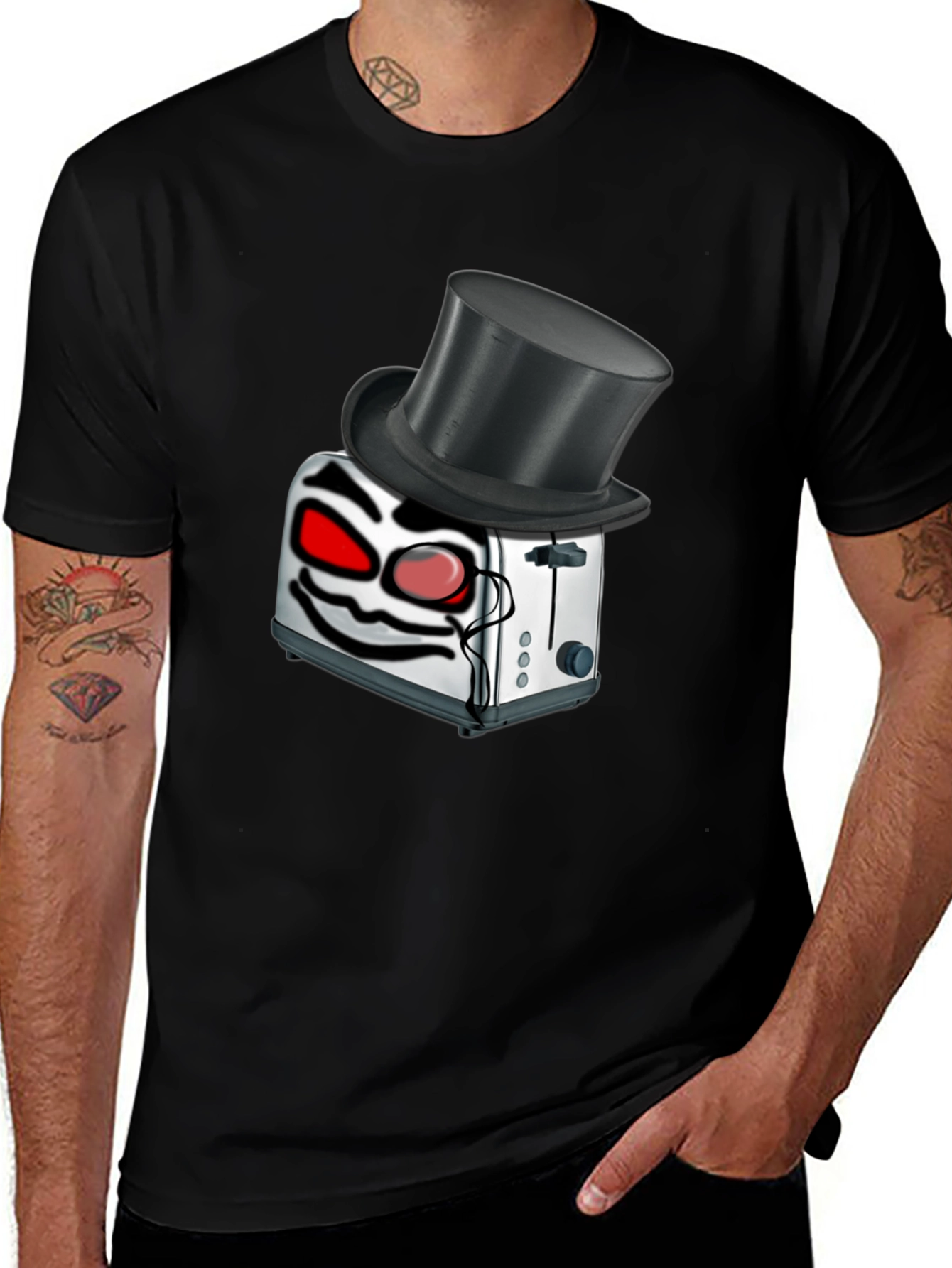 Toaster with Hat Graphic Tee