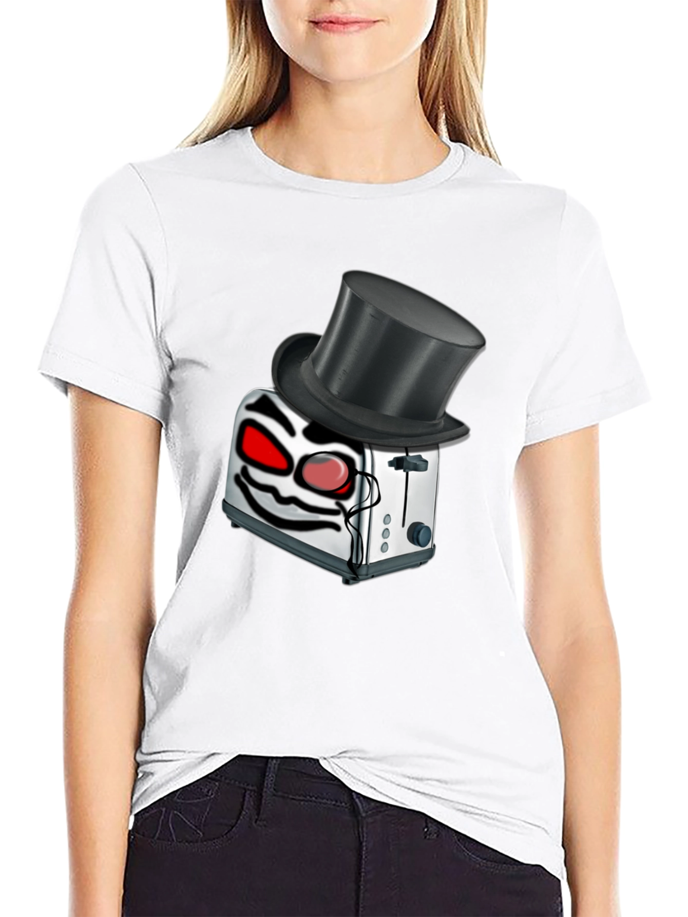 Toaster with Hat Graphic Tee