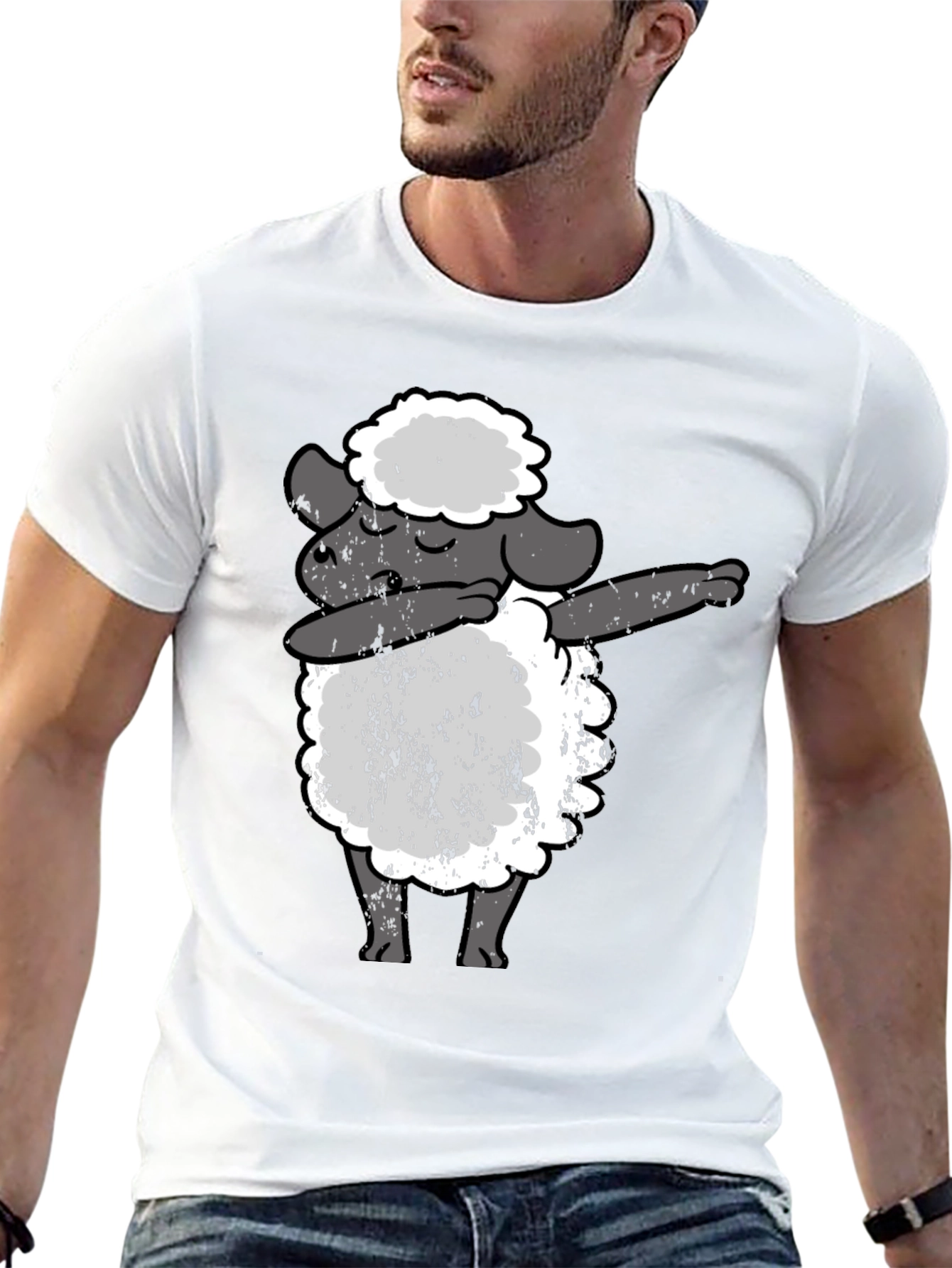Dabbing Sheep Black T-Shirt - Funny Graphic Tee