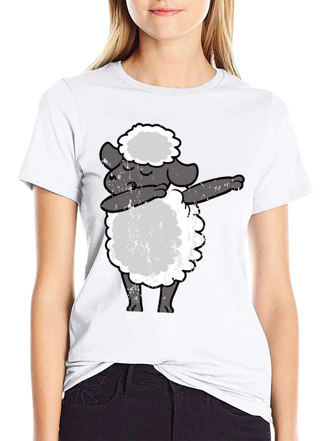 Dabbing Sheep Black T-Shirt - Funny Graphic Tee