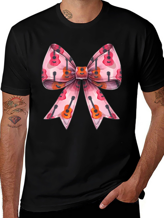 Guitar Bow Graphic Tee - Music Lover Fashion