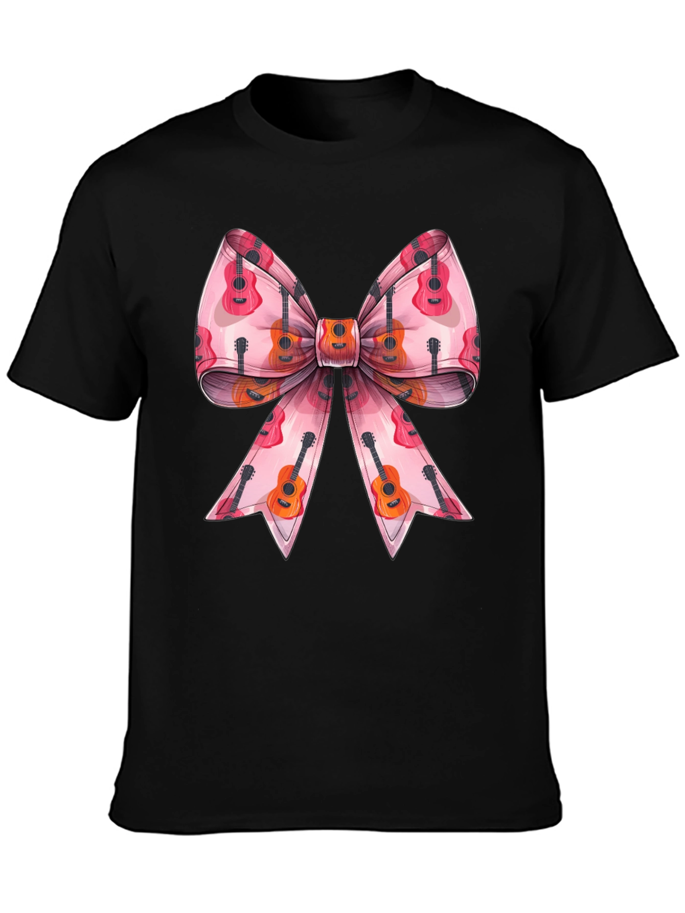 Guitar Bow Graphic Tee - Music Lover Fashion
