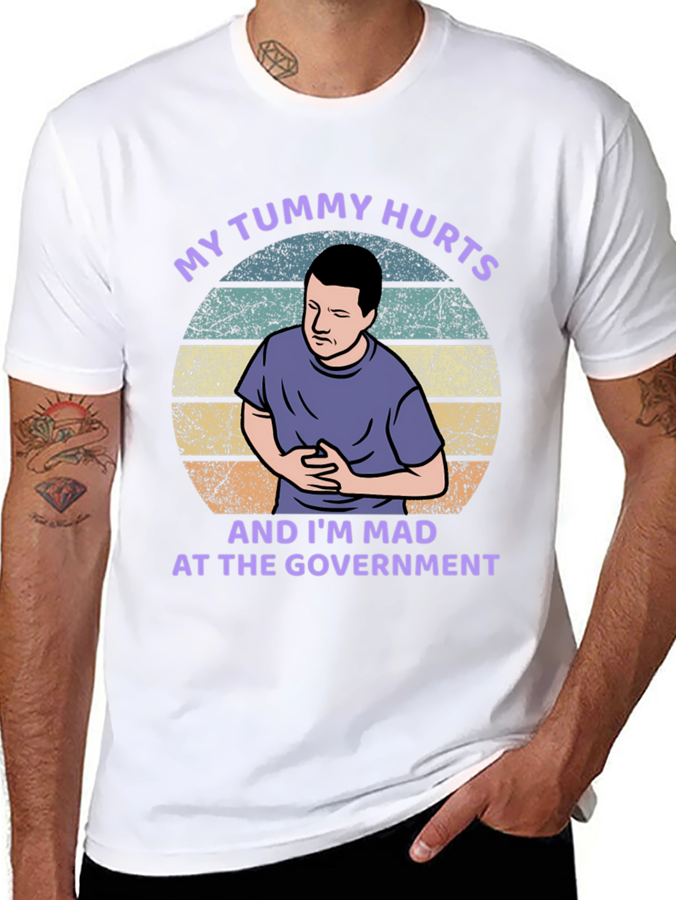 My Tummy Hurts T-Shirt - Funny Political Shirt