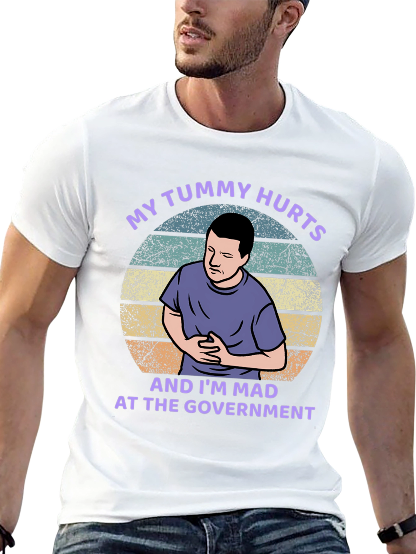 My Tummy Hurts T-Shirt - Funny Political Shirt