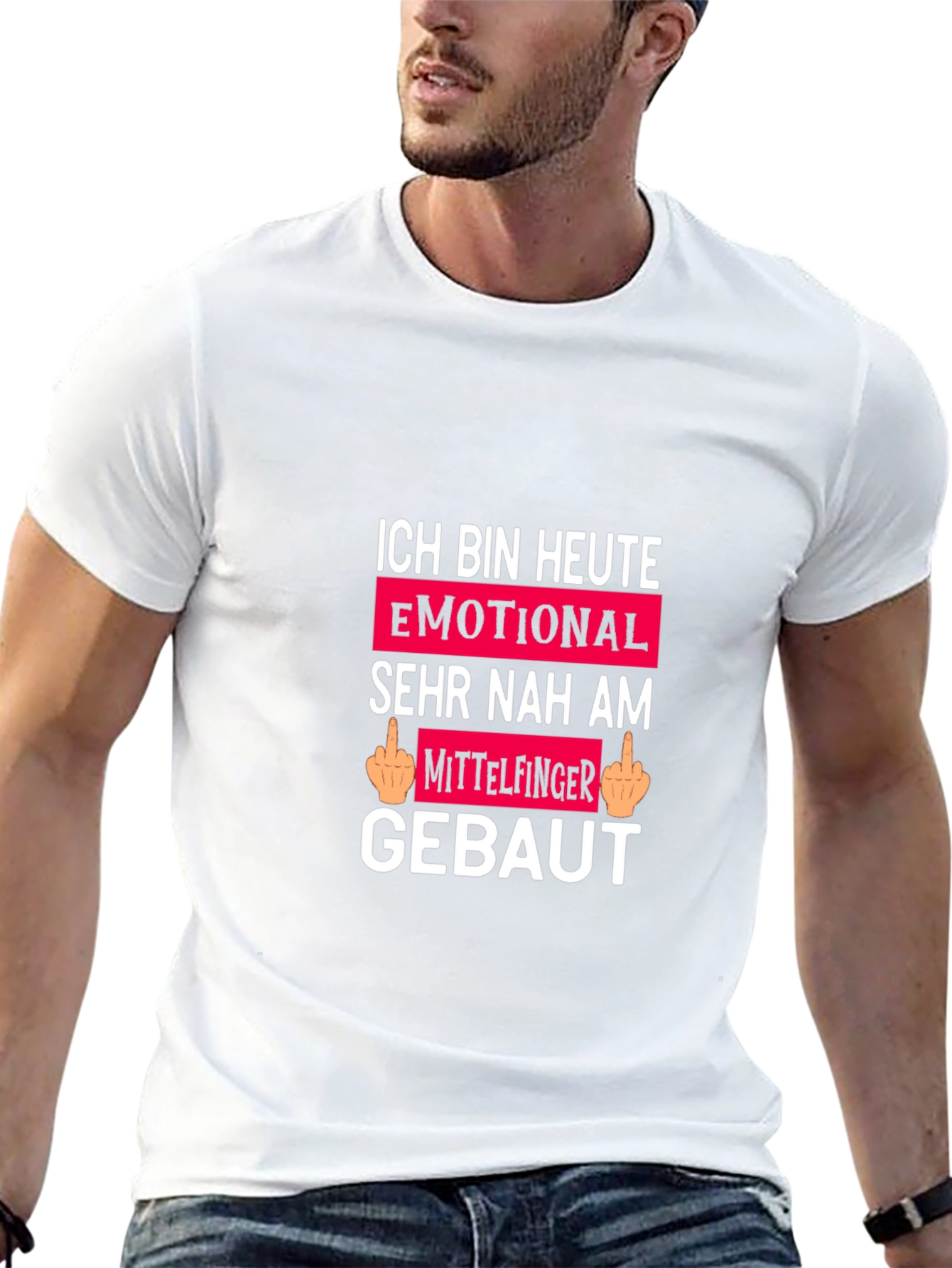 Emotional Mittel Finger T-Shirt - Black