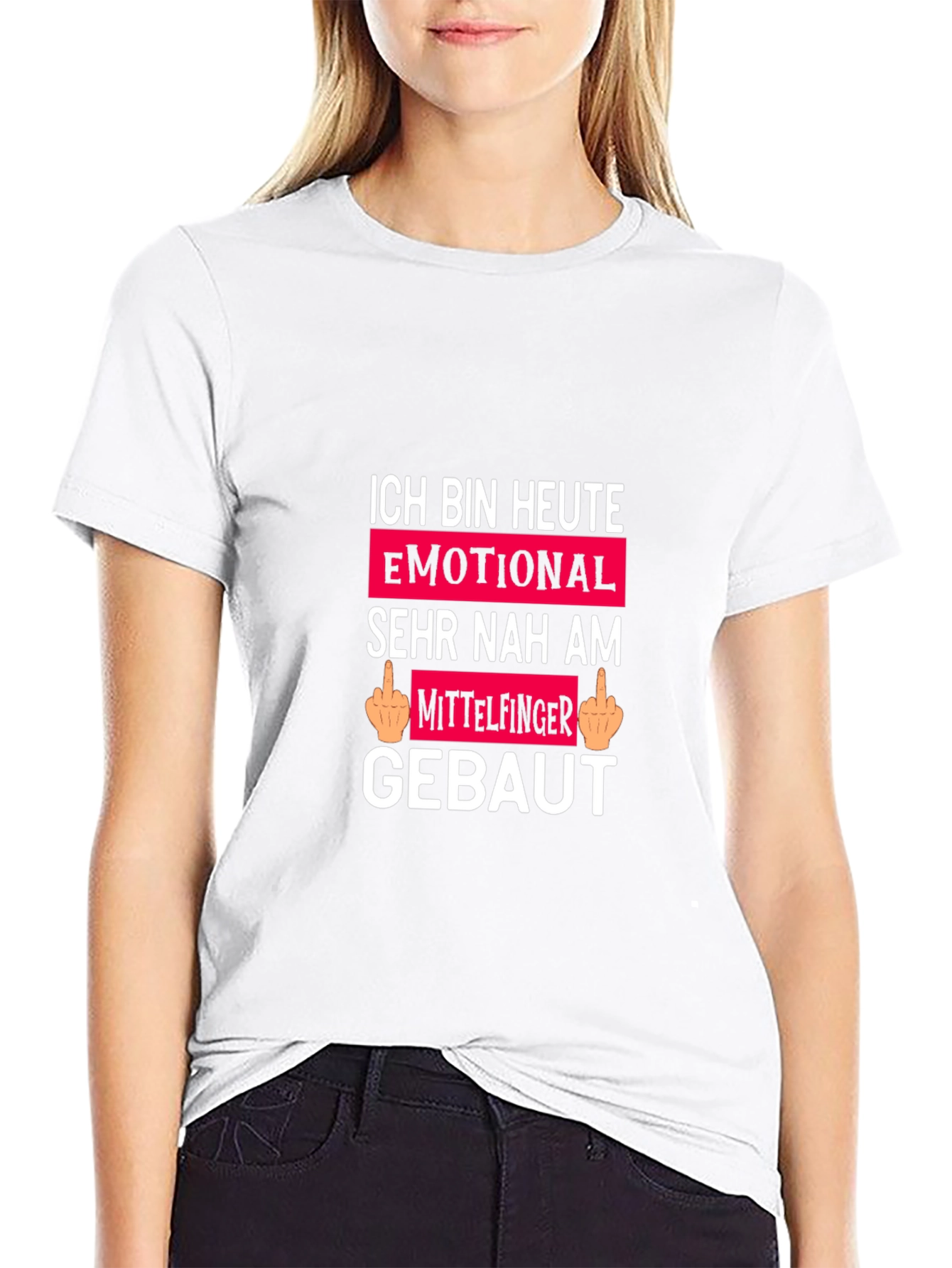 Emotional Mittel Finger T-Shirt - Black