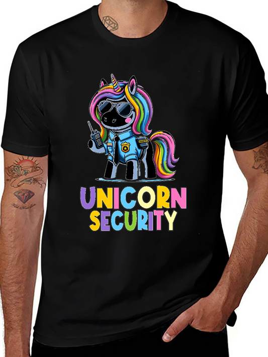 Unicorn Security T-Shirt - Rainbow Police Design