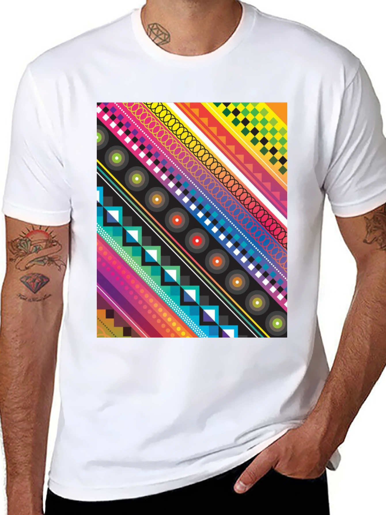 Bold Geometric Pattern Tee