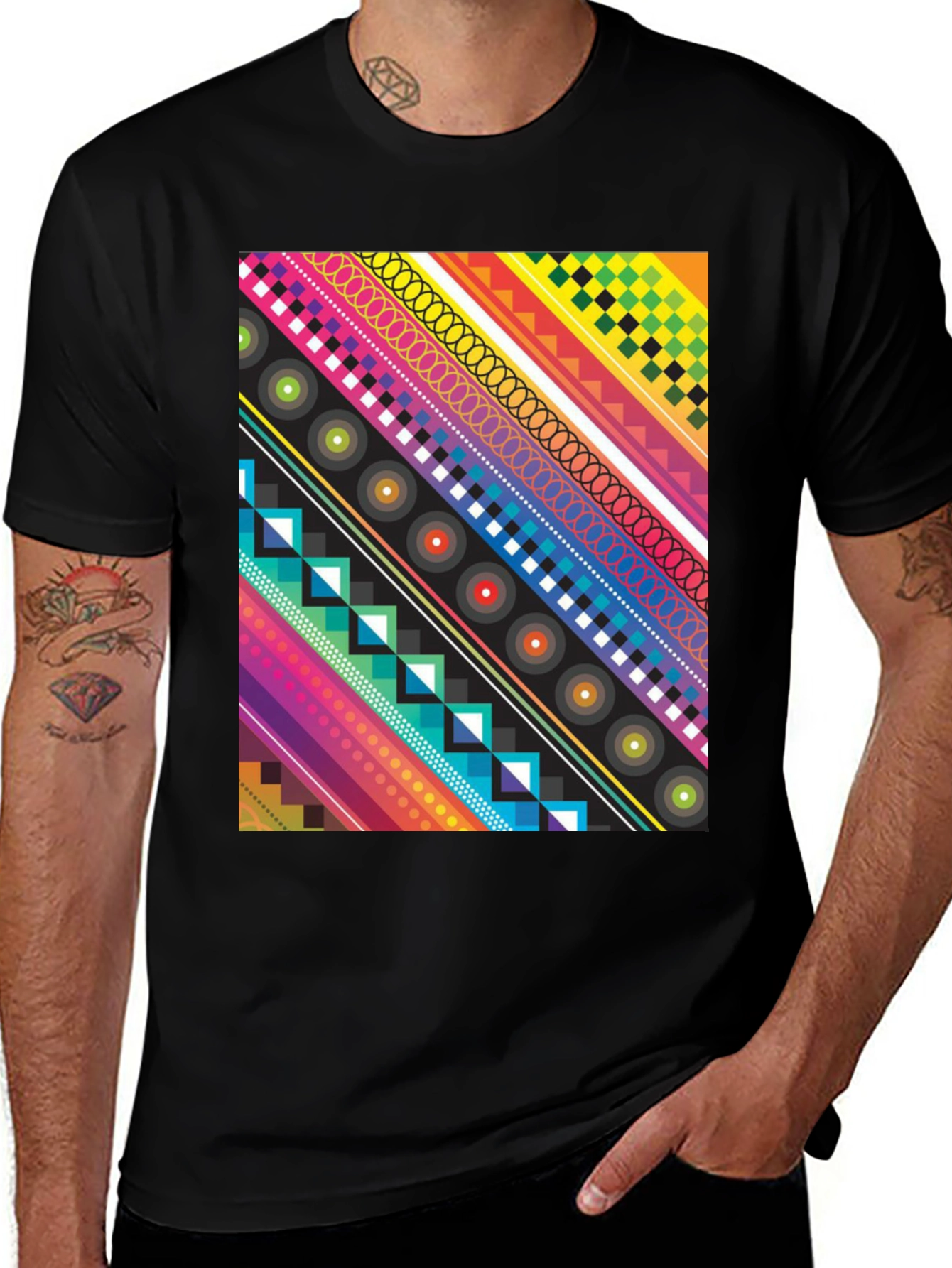 Bold Geometric Pattern Tee