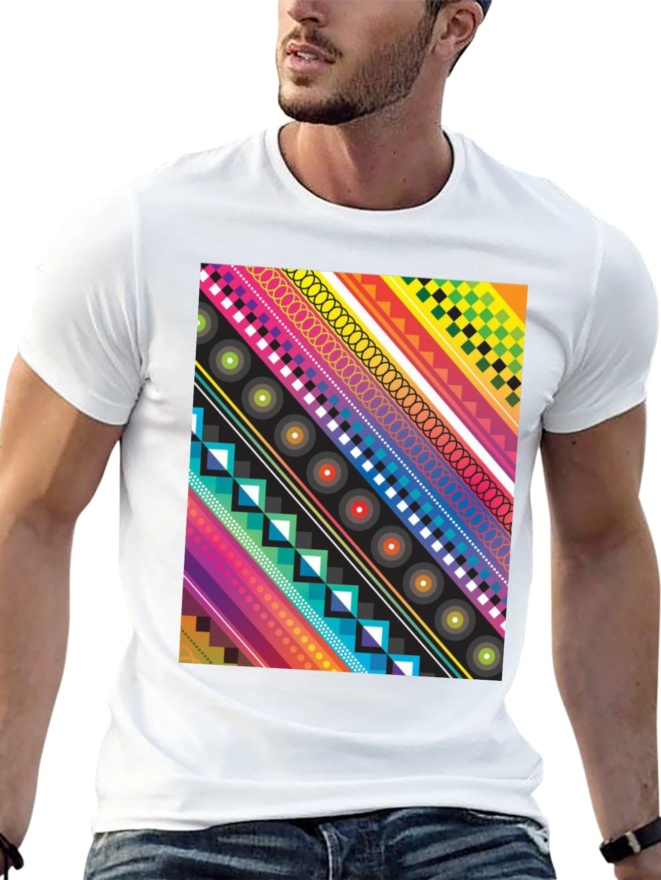Bold Geometric Pattern Tee