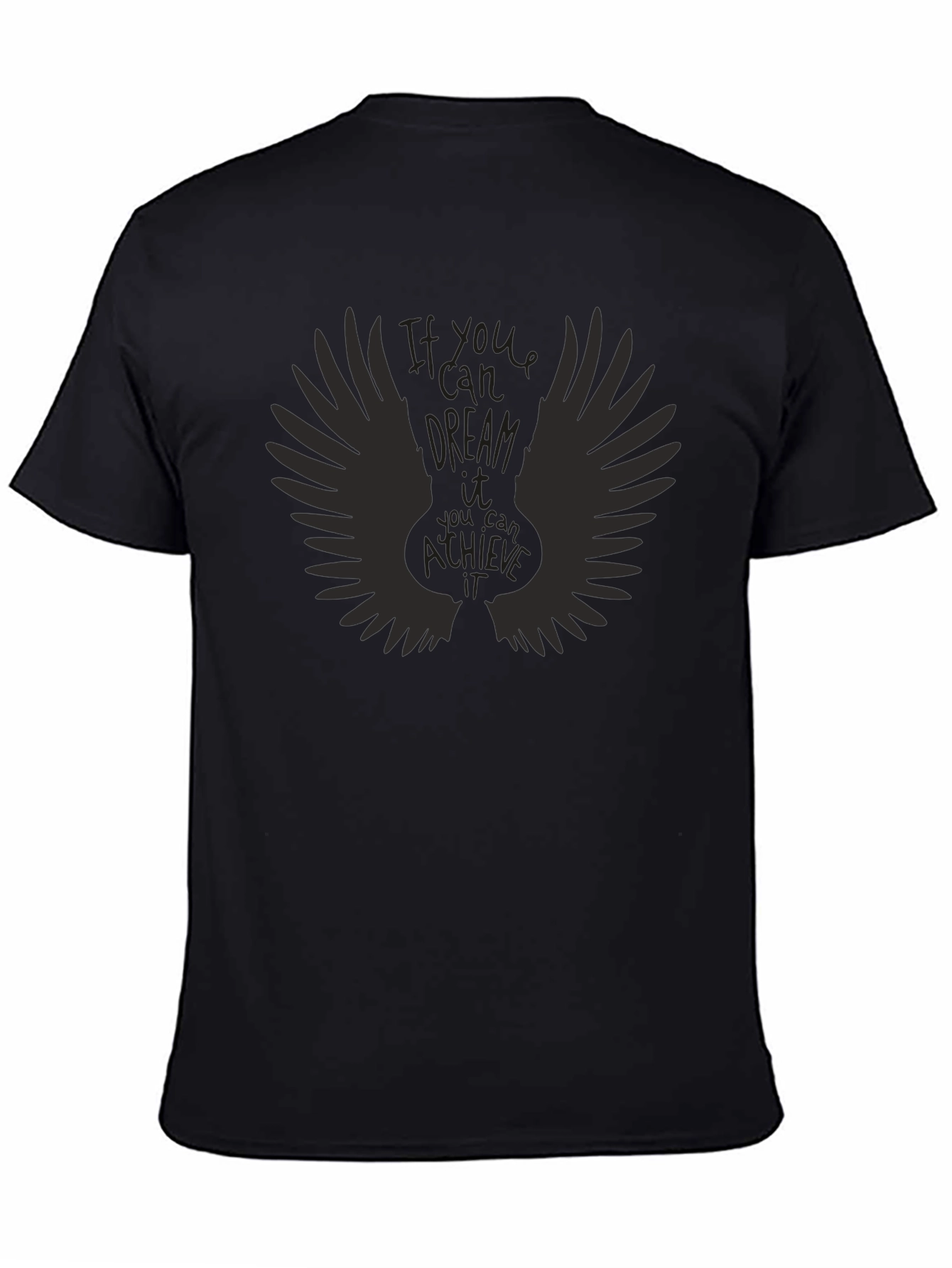 Dream Achieve Wings Graphic Tee - Black