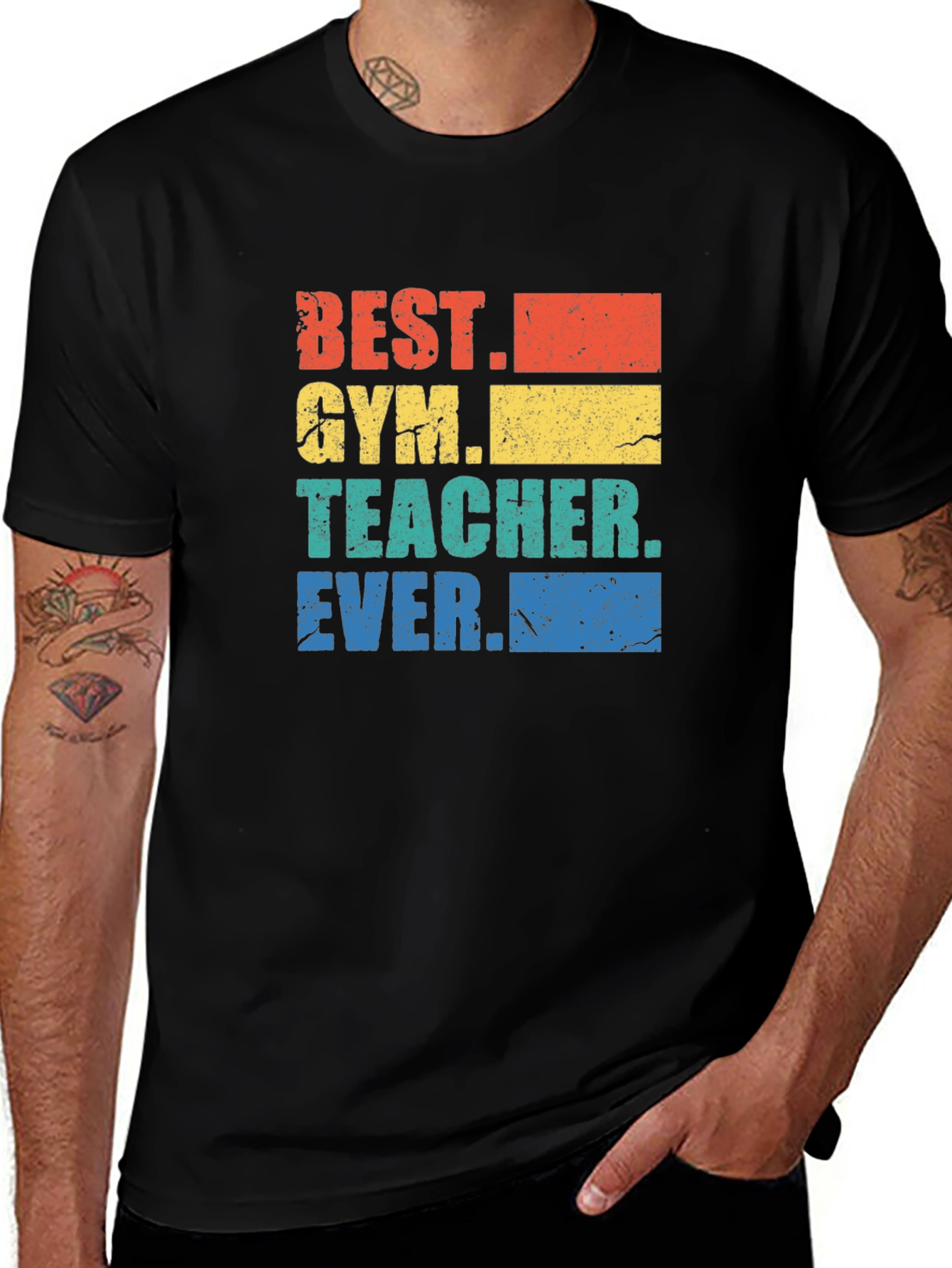 Best Gym Teacher Ever Retro Graphic T-Shirt