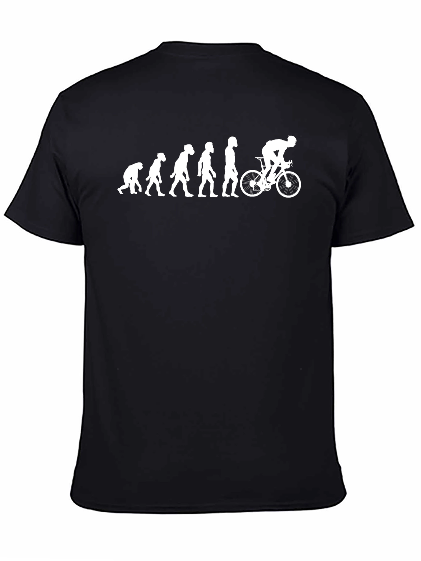 Evolution of Cyclist Mens Black T-Shirt