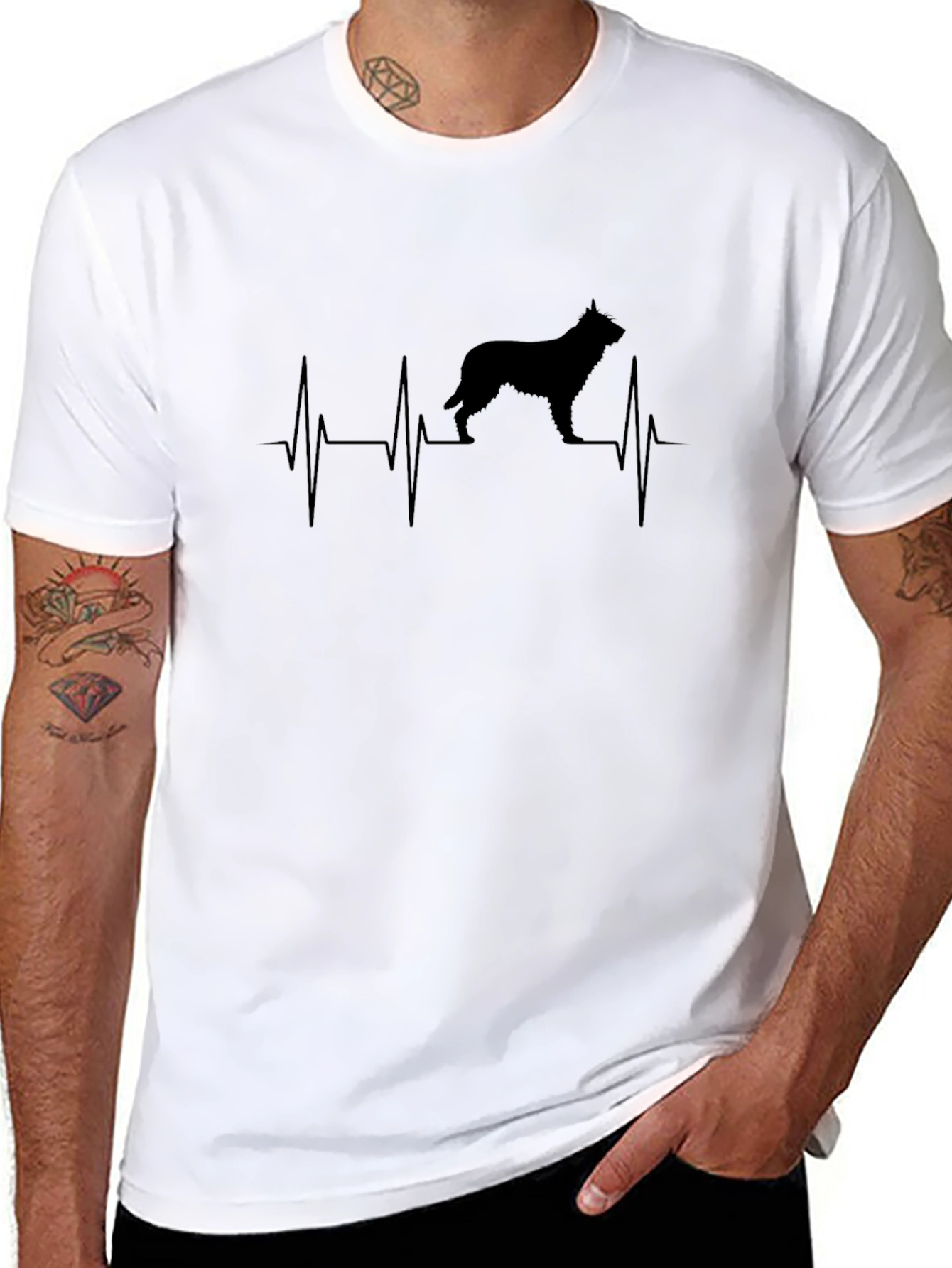 Dog Heartbeat T-Shirt - Pet Lover Tee