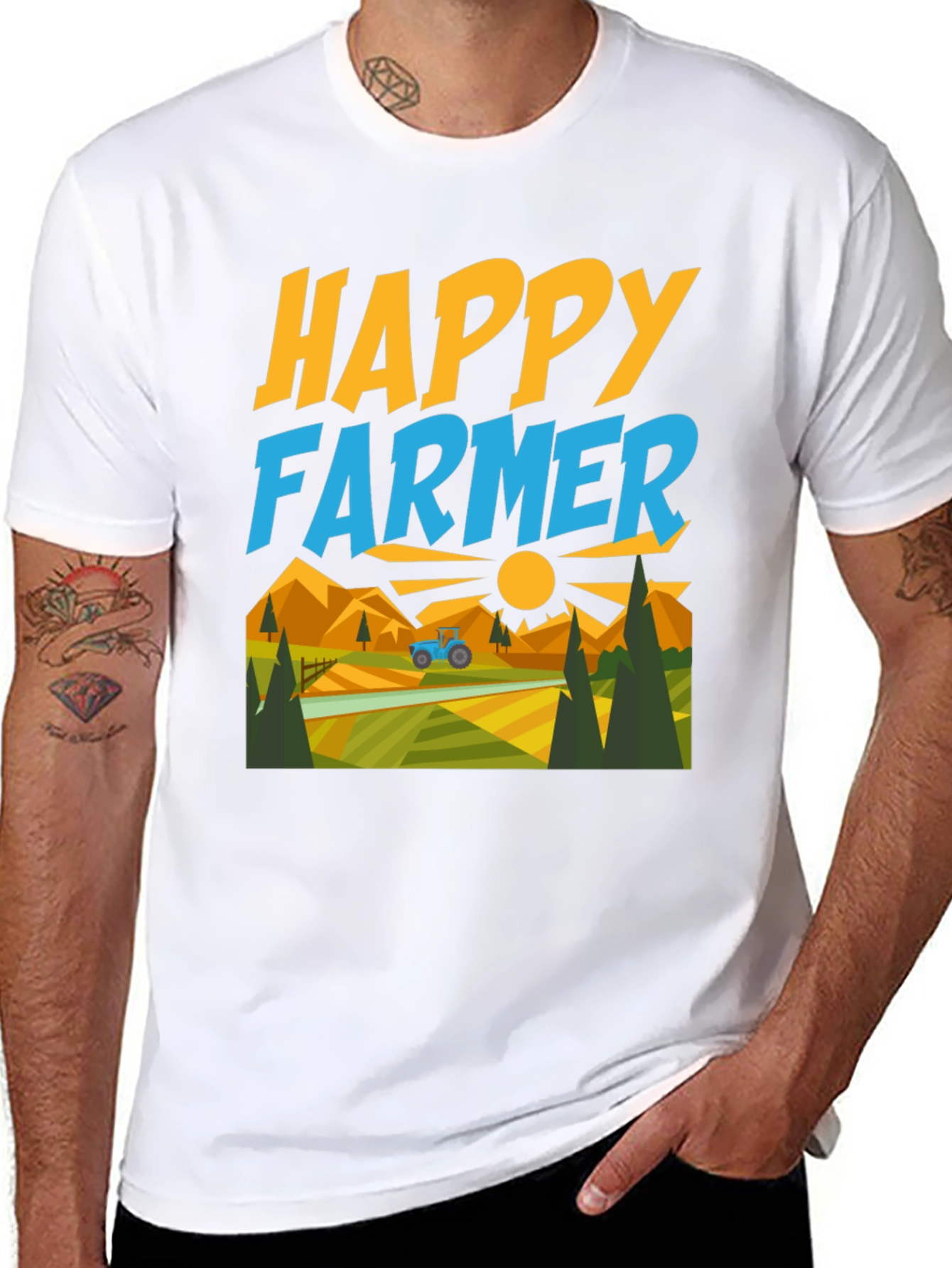 Happy Farmer Graphic T-Shirt - Farm Life Tee