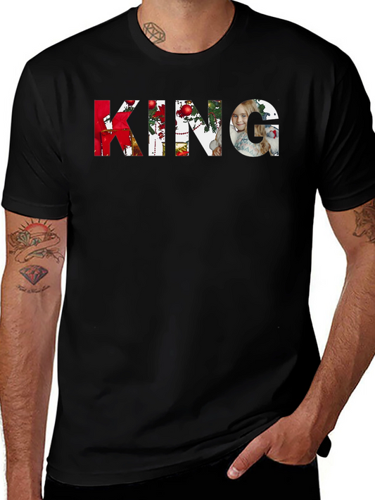 Personalized KING Photo T-Shirt - Custom Christmas Design