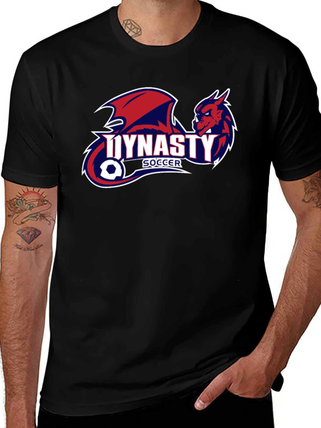 Dynasty Soccer Graphic Tee - Black