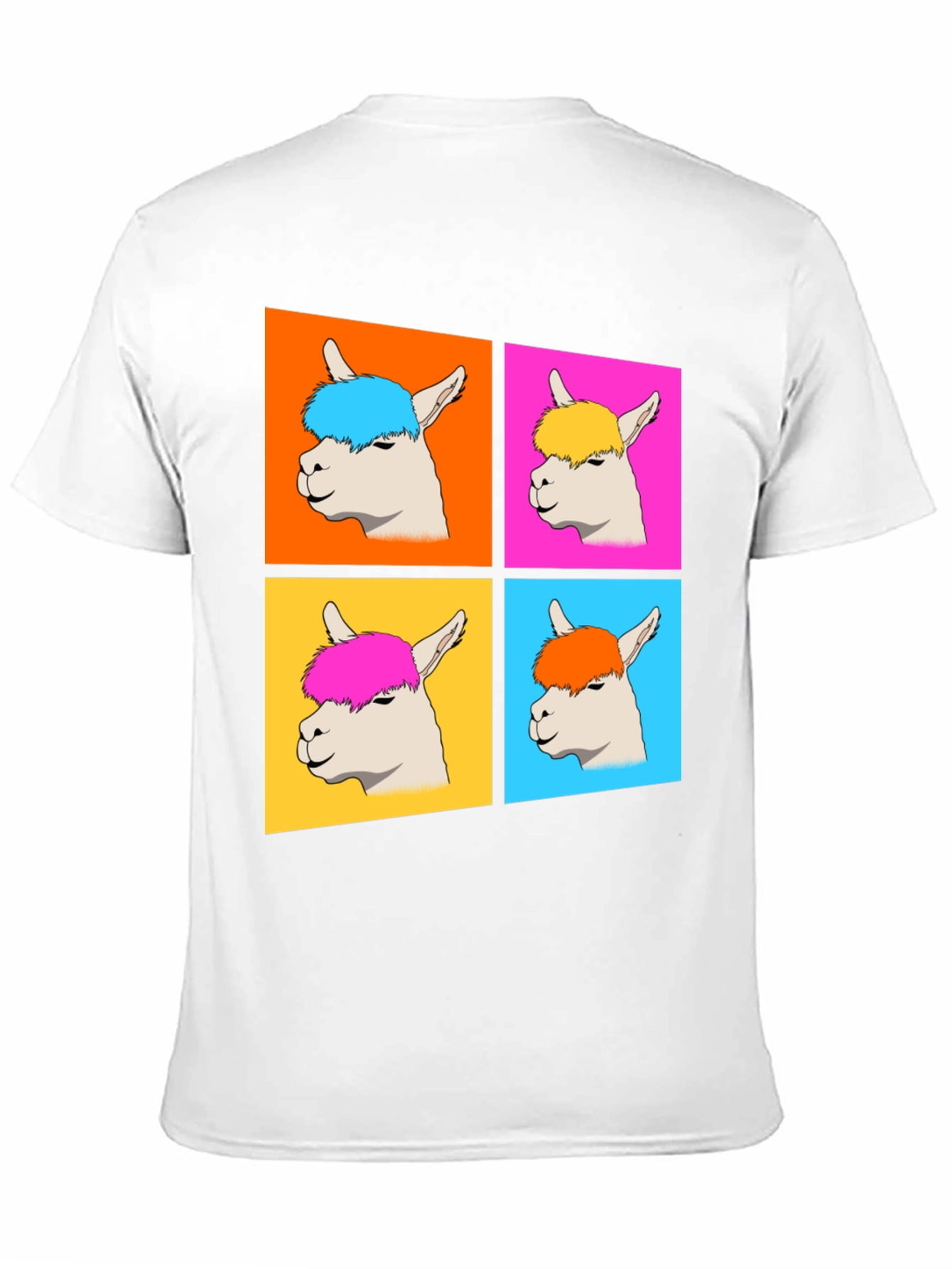 Pop Art Llama Graphic Tee - Quirky Black T-Shirt
