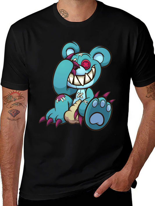 Creepy Cartoon Bear Graphic Tee