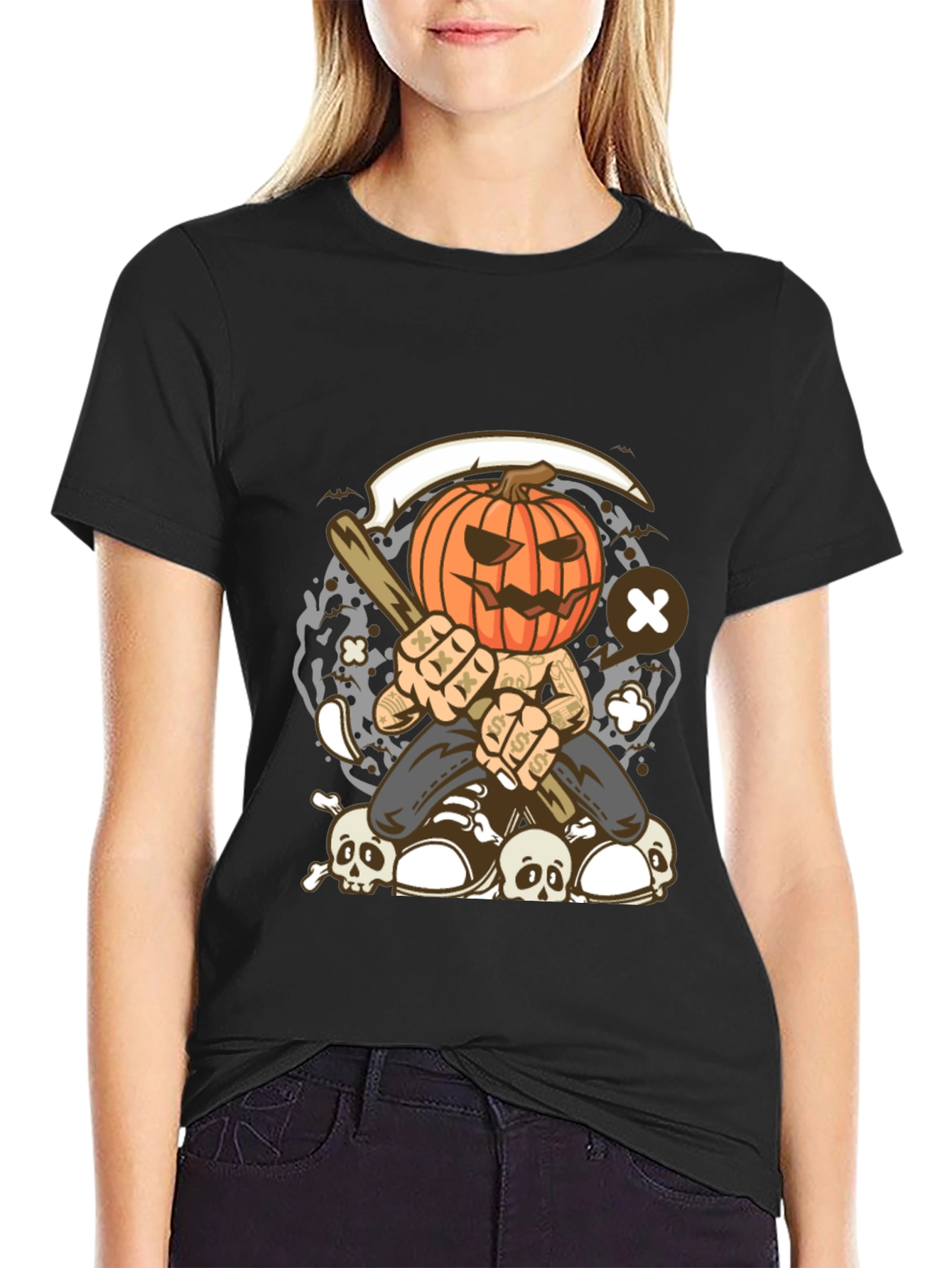 Pumpkin Head Halloween T-Shirt