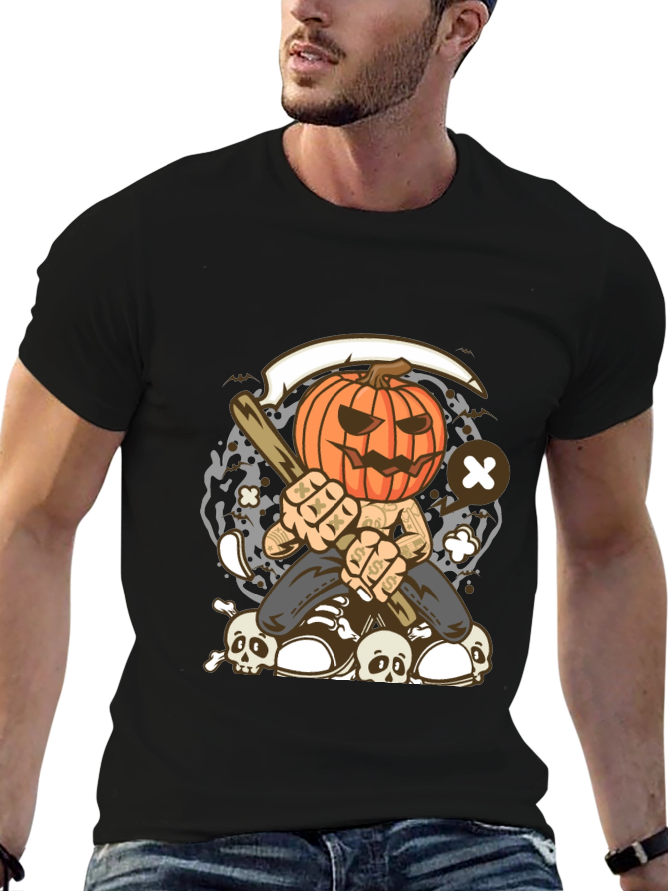 Pumpkin Head Halloween T-Shirt