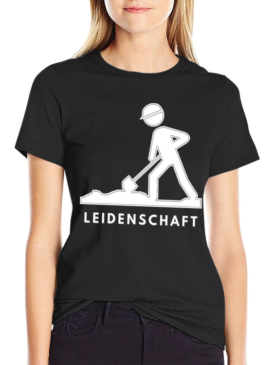 Leidenschaft Black T-Shirt - Construction Worker Graphic Tee