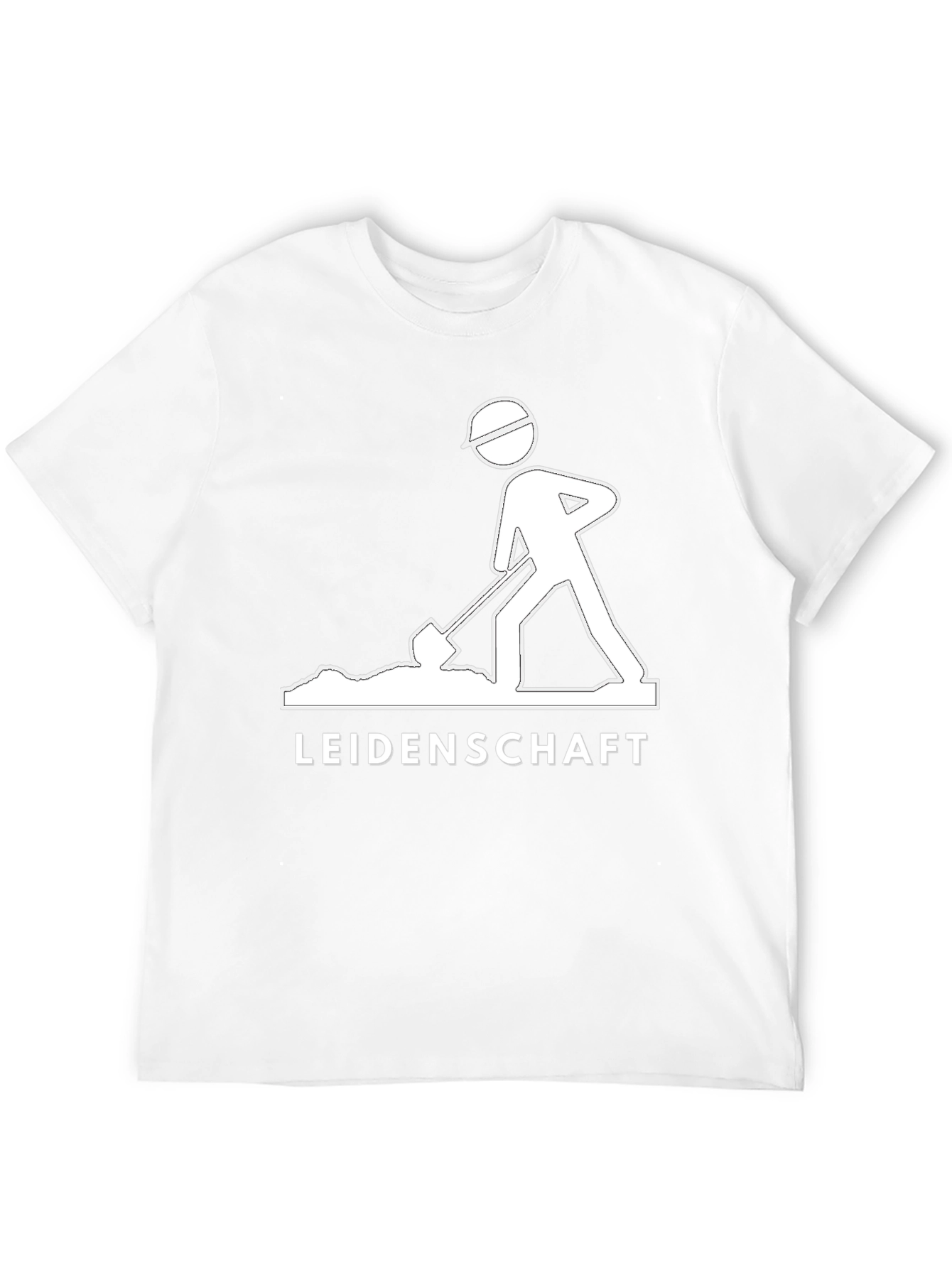Leidenschaft Black T-Shirt - Construction Worker Graphic Tee