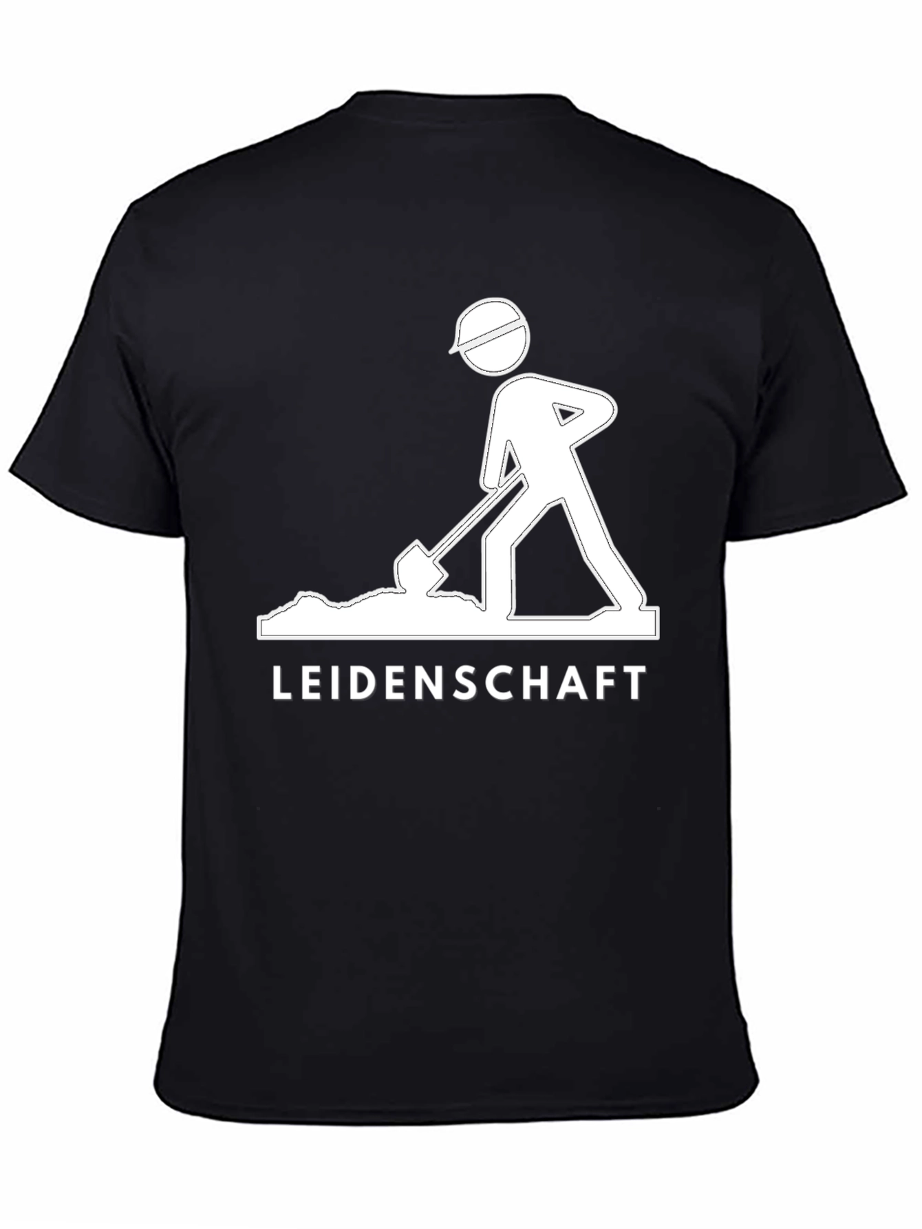 Leidenschaft Black T-Shirt - Construction Worker Graphic Tee