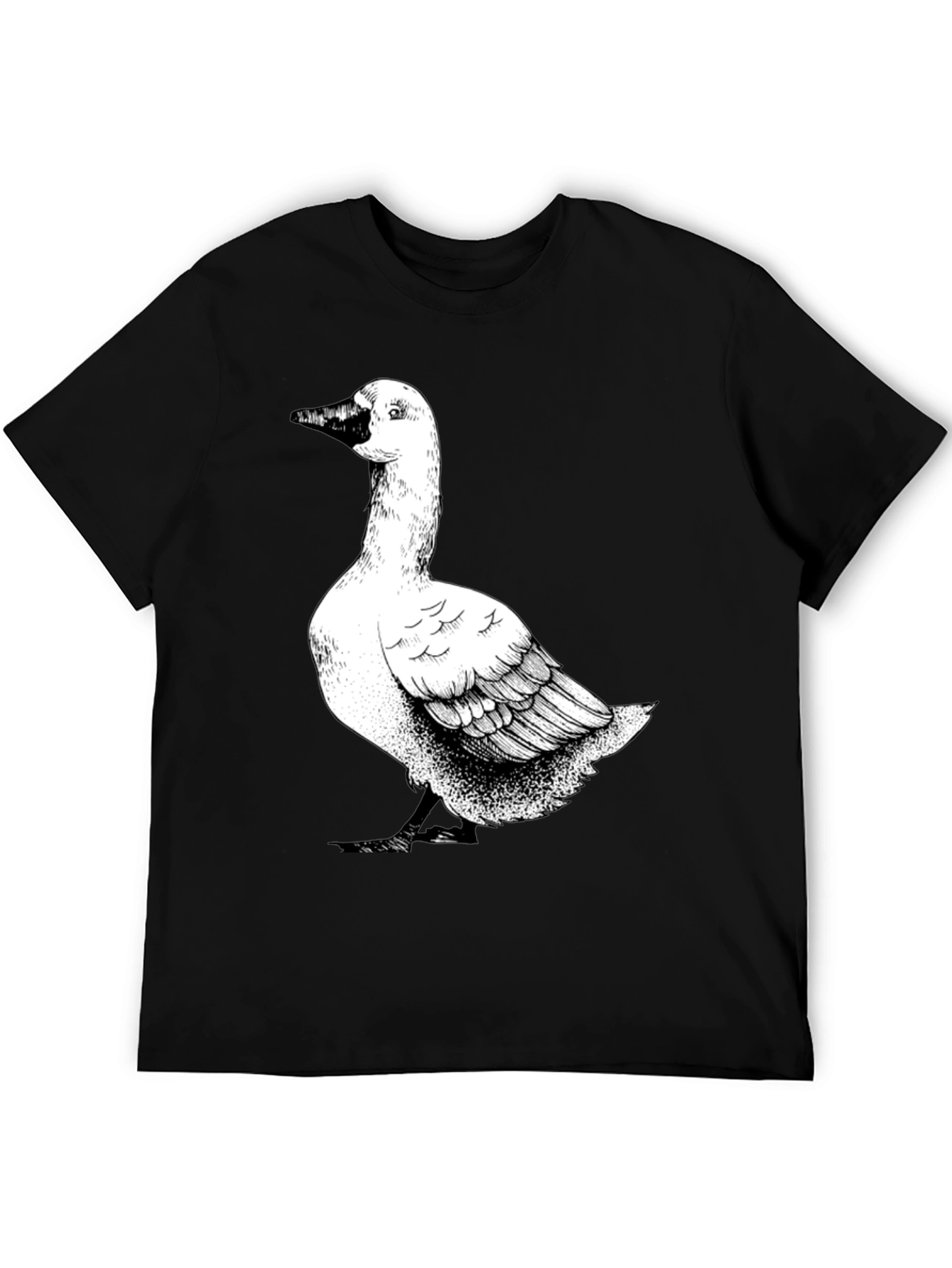 Goose Graphic T-Shirt - Black Cotton Tee