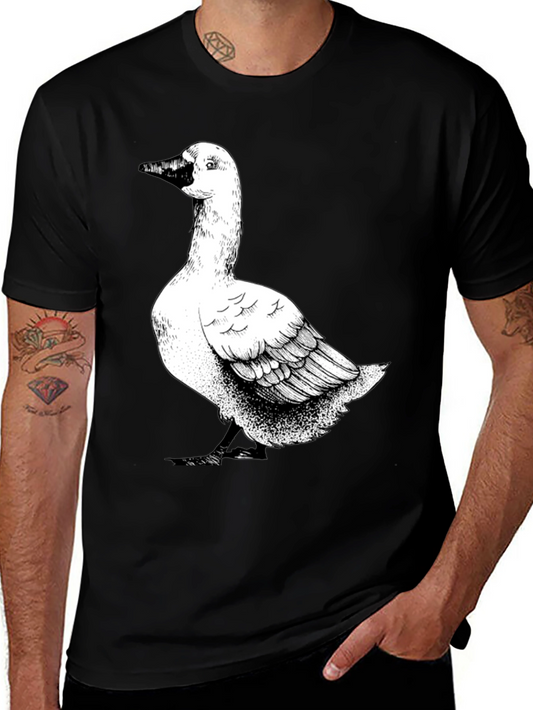 Goose Graphic T-Shirt - Black Cotton Tee