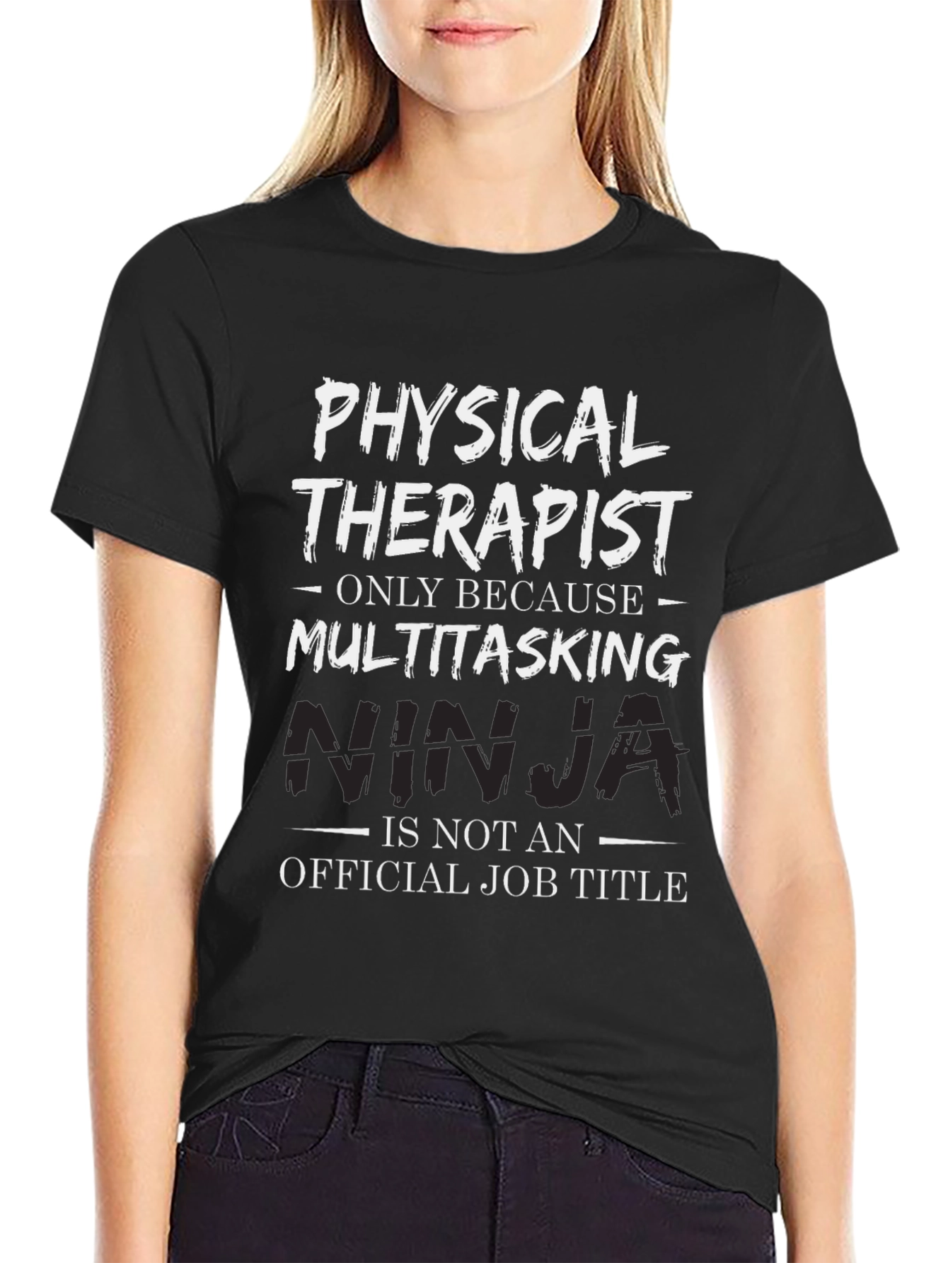 Physical Therapist Multitasking Ninja Graphic Tee