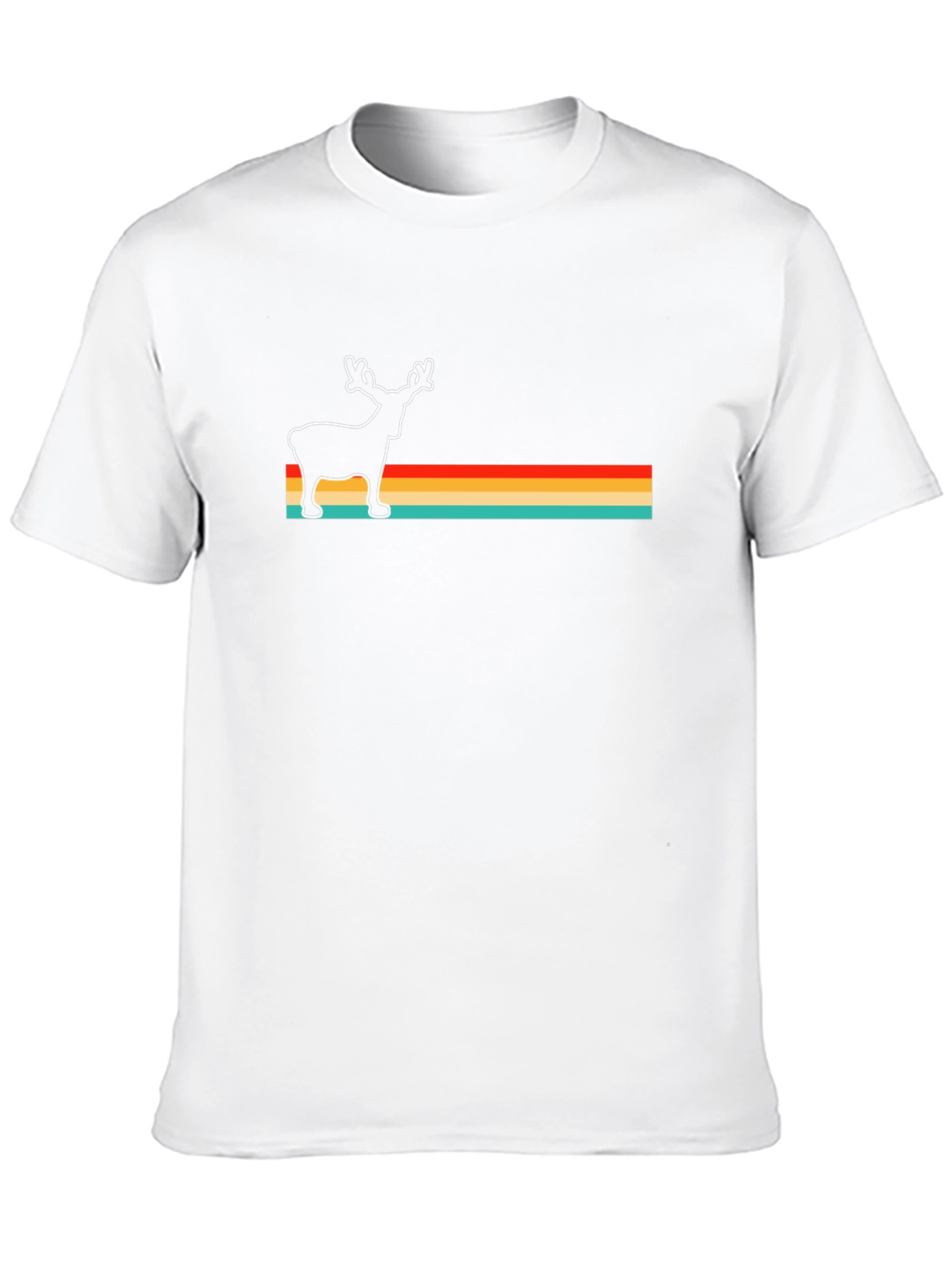 Retro Reindeer Graphic Tee - Black