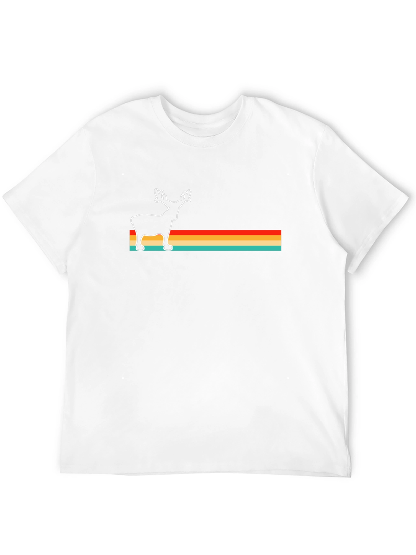 Retro Reindeer Graphic Tee - Black