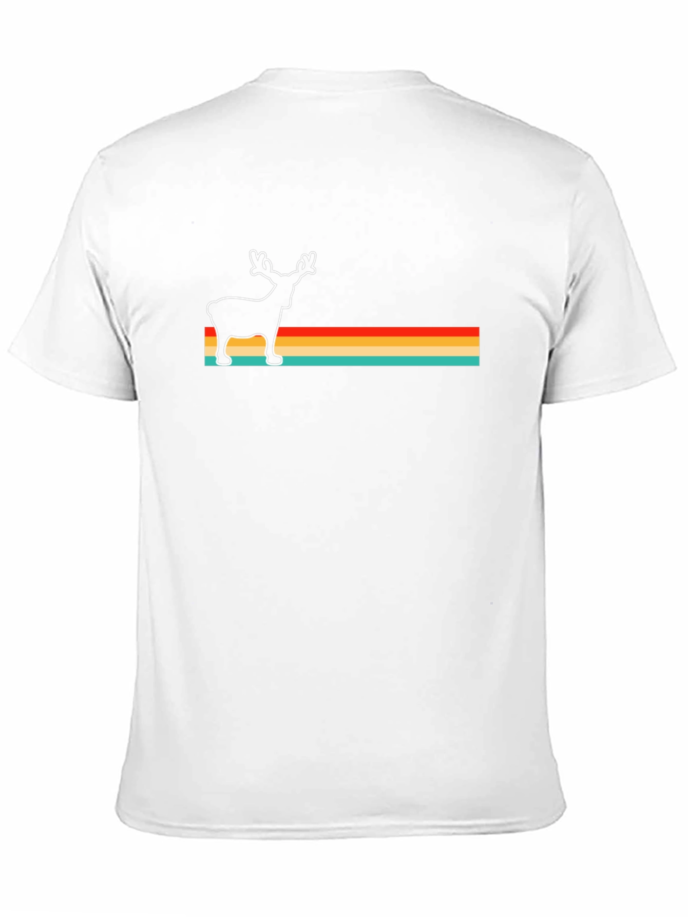 Retro Reindeer Graphic Tee - Black