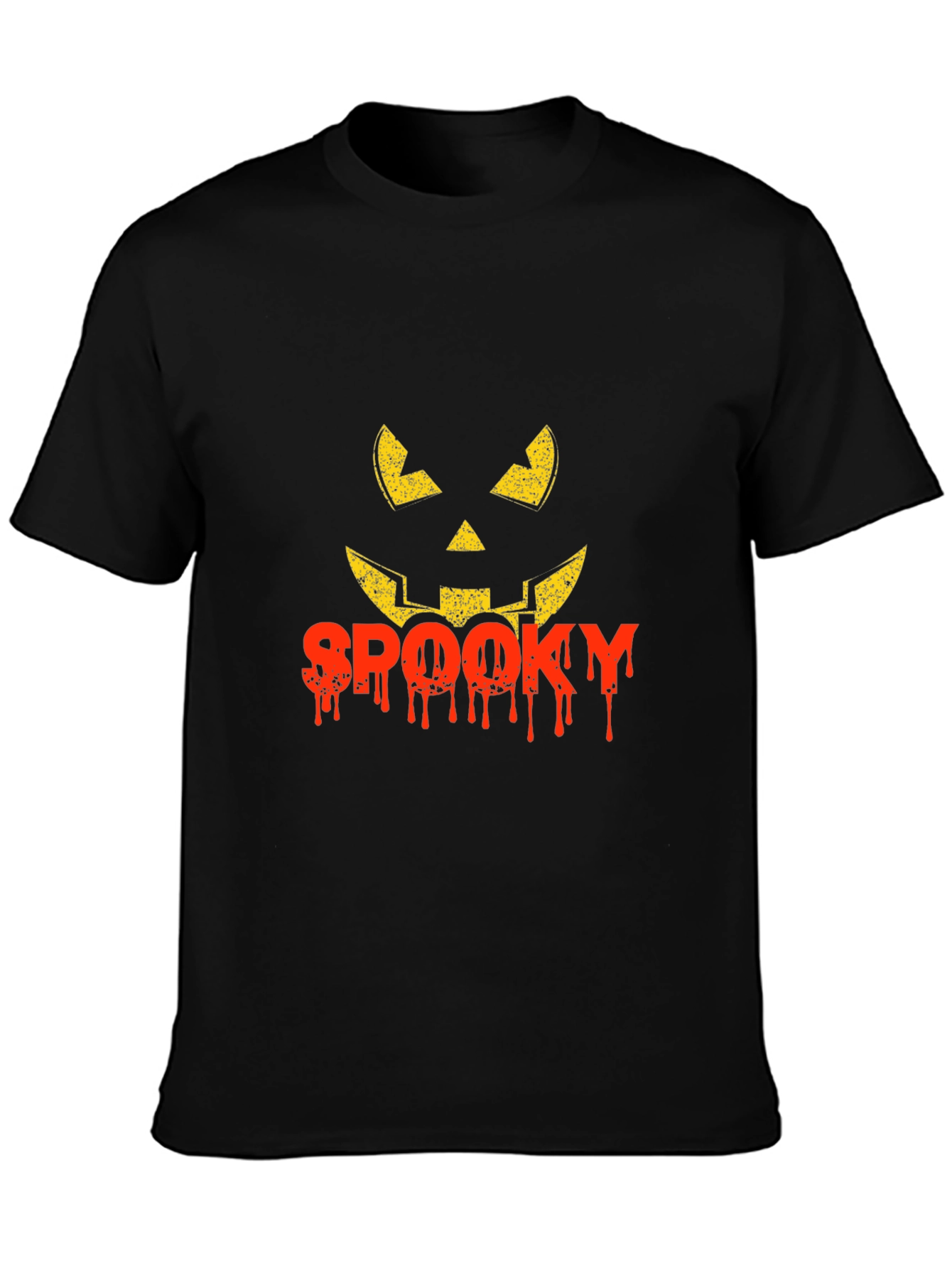 Spooky Halloween Pumpkin Face Graphic Tee