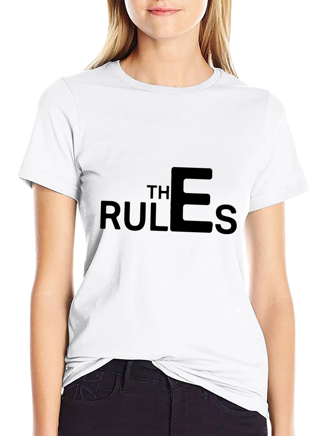 The Rules Graphic T-Shirt - Stylish Crew Neck Tee