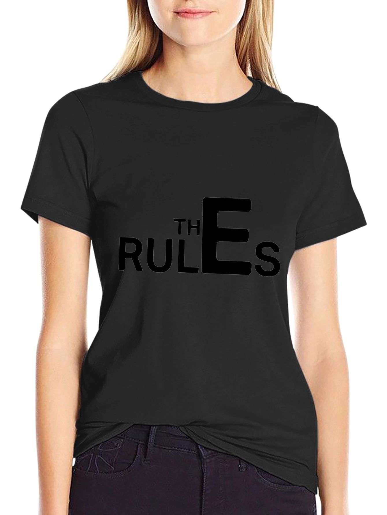 The Rules Graphic T-Shirt - Stylish Crew Neck Tee