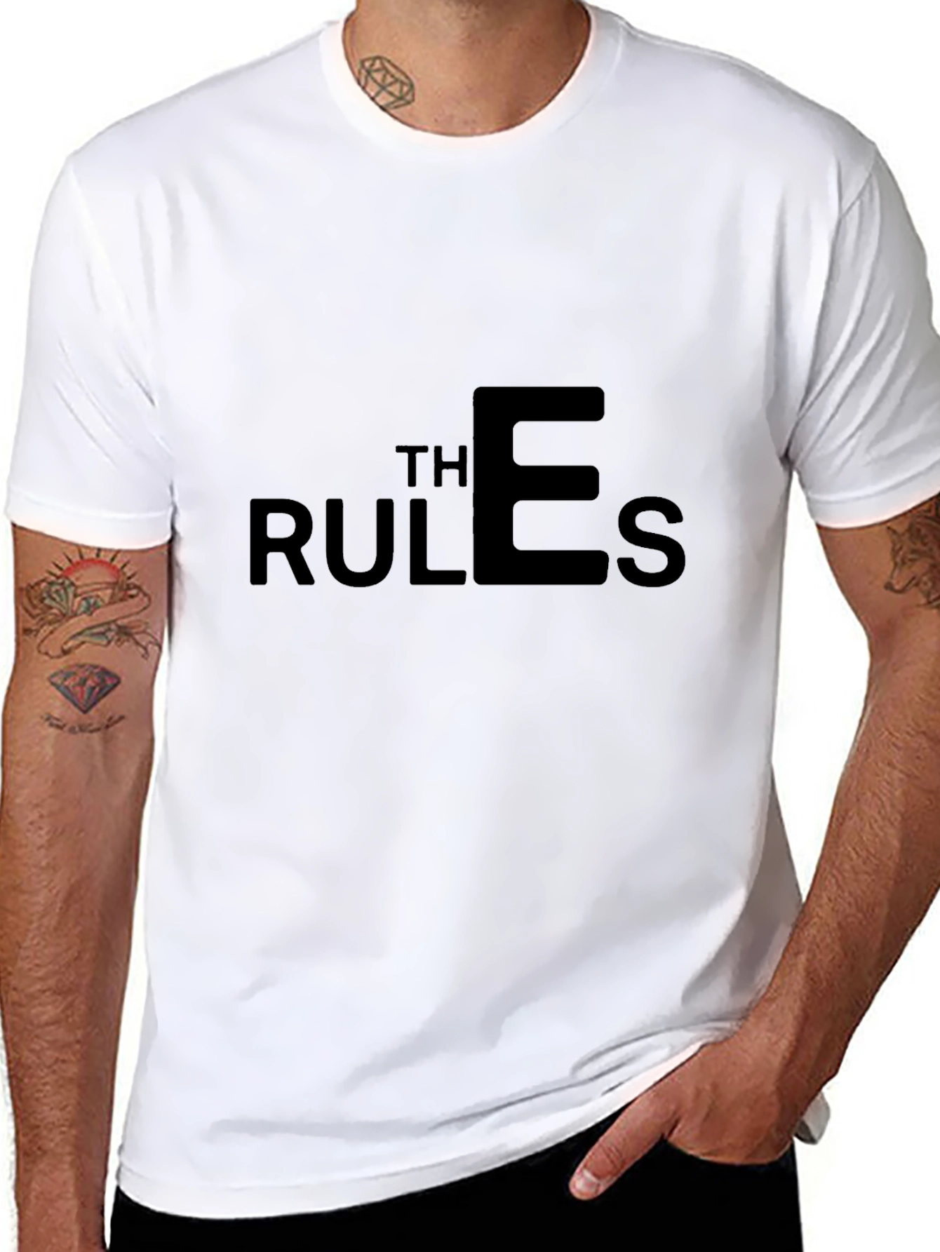 The Rules Graphic T-Shirt - Stylish Crew Neck Tee