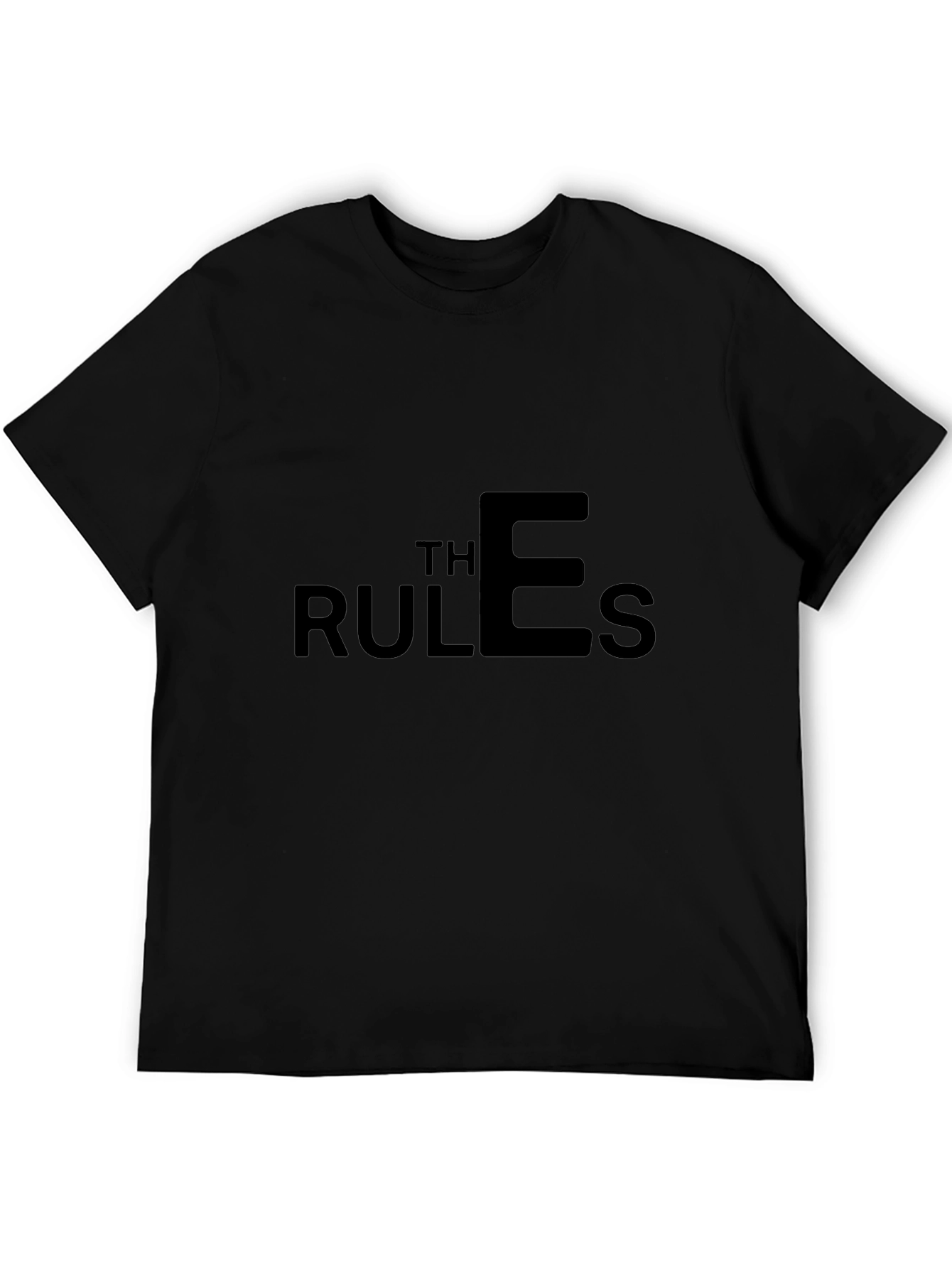 The Rules Graphic T-Shirt - Stylish Crew Neck Tee